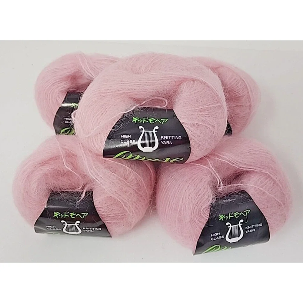 Muse High Class Mohair‎ Wool Thick Color 27 Lite Pink 40g 5-ball set U1273